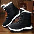 thumbnail image 4 of Mostsola Snow Boots for Women Lace up Waterproof Winter Warm Furry Lined Mid Calf Booties, 4 of 8