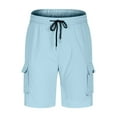 thumbnail image 3 of nerohusy Men's Flex Casual Cargo Shorts, Lightweight Water Resistant Golf Shorts, Stretch Tactical Work Shorts with Multi-Pocket 2025 Sky Blue,XXXL, 3 of 8