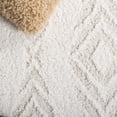 thumbnail image 6 of SAFAVIEH Rumi Elsie Geometric Polyester Shag Area Rug, Ivory/Light Beige, 9' x 12', 6 of 7