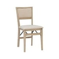 thumbnail image 3 of Pemberly Row Pad Back Wood Set of Two Folding Chairs in Graywash, 3 of 20