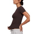 thumbnail image 4 of CRZ YOGA Softembrace Tops for Women Soft Casual Tight Basic Short Sleeve T-Shirt, 4 of 6
