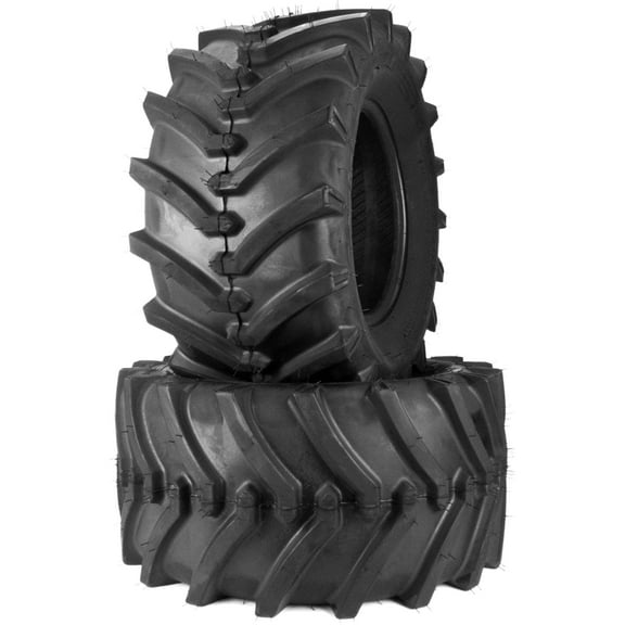(2) OTR Lawn Trac 24x12.00-12 Bar Lug Tires 4 Ply Rating Heavy Duty