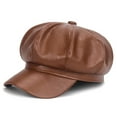 thumbnail image 2 of Visland 5 Colors Women Beret Hat, Adjustable Fashion Faux Leather 8 Panels Painter Hat 1 PC, 2 of 8