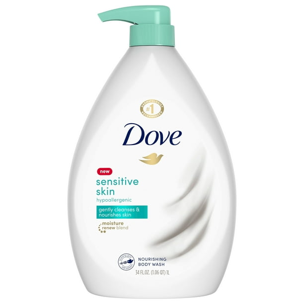 Dove Body Wash Pump Sensitive Skin 34 oz - Walmart.com - Walmart.com