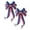 Red*2, variant on 1pcs Large Patriotic 4th of July Fabric Decor Bow, Red White Blue Star & Stripe Wreath Bow, Indoor Outdoor Front Door Tree Topper Ornament for Independence Day, Memorial Day and Veteran’s Day