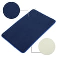 thumbnail image 3 of Alfombra de baño Unique Bargains de poliéster lavable a máquina color sólido azul marino 90x60cm, 3 of 7