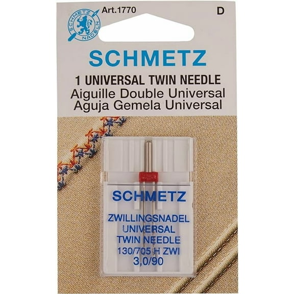 Teamwork SCHMETZ Twin (130/705 H ZWI) Sewing Machine Needles - Carded - Size 3.0/90