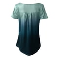 thumbnail image 5 of Tie Dye Tunic Tops for Women Plus Size 22/24 Henley Neck Button Ladies Blouses Sale Clearance Gradient T Shirt Loose Fit Casual Short Sleeve Longline Summer Tee Long Length Pleated Shirts Blouse, 5 of 6