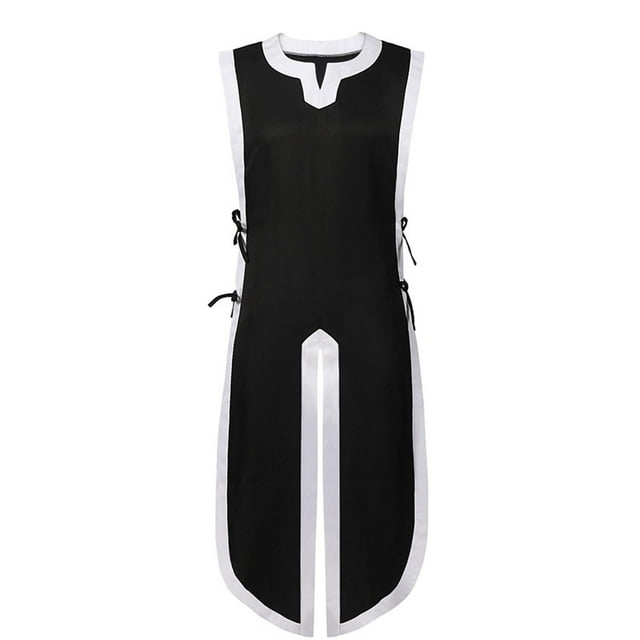 EGNMCR Débardeurs Homme Robe Gothique pour Homme Gilet Costume de Cour Médiévale Robe de Scène Sans Manches Col en V Long