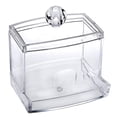 thumbnail image 1 of Dispensador de soporte para baño, pequeño hisopo de algodón acrílico transparente, organizador a prueba de polvo para palillos de dientes con tapa, 1 of 5