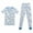White - Spaceman Rocket Short Sleeve With Pant, variant on Prince of Sleep Cotton Pajamas Sets for Boys 34716-NEW-10610-10-12 (White - Dino, 5-6 Years)