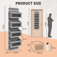 thumbnail image 2 of Jill Deaaa Over The Door Organizer with Clear Windows, Hanging Storage Unit with Metal Hooks for Closet, Nursery, Bedroom, Bathroom & Pantry, 2 of 7
