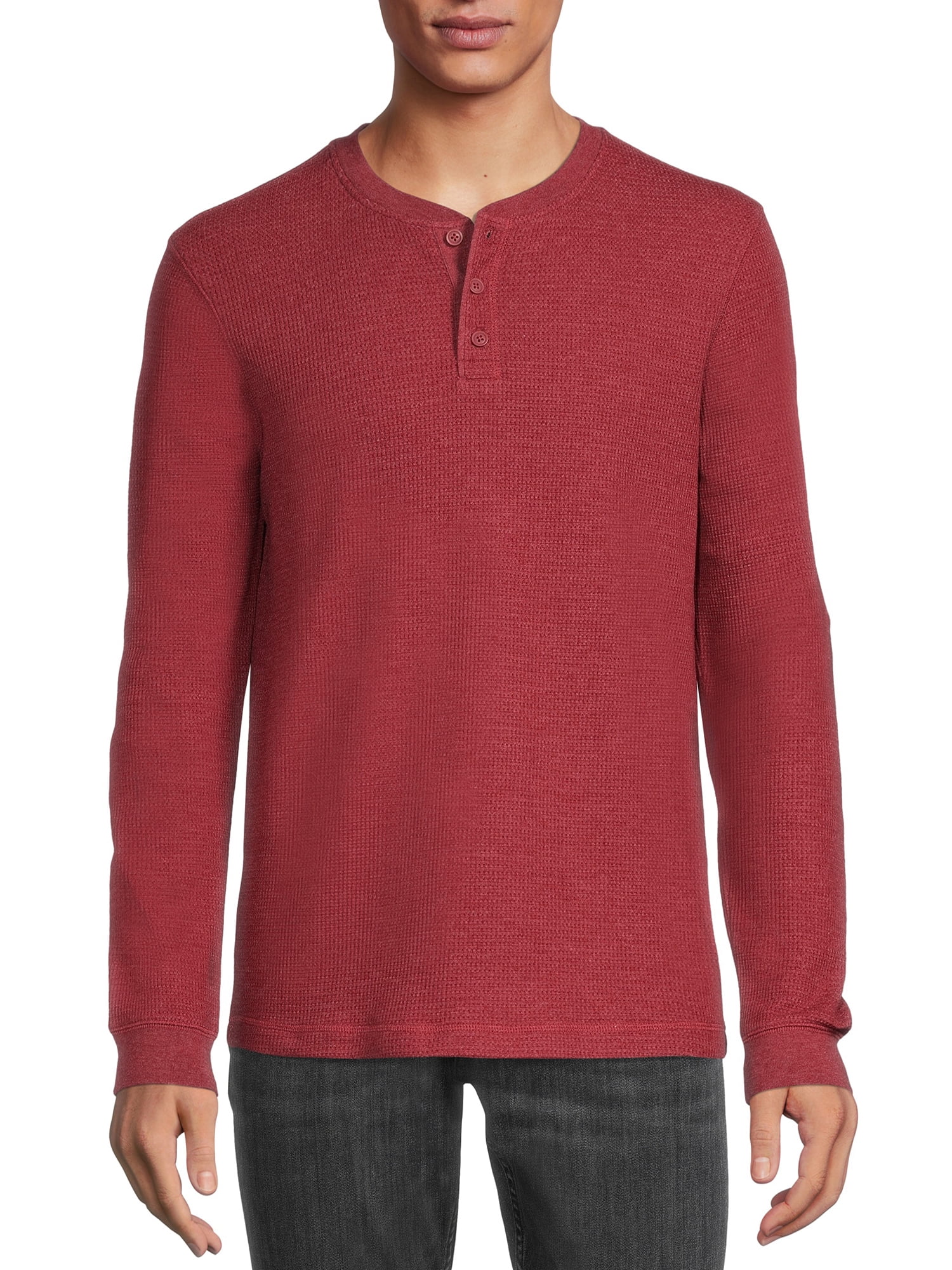 George Men's and Big Men's Long Sleeve Thermal Henley Shirt