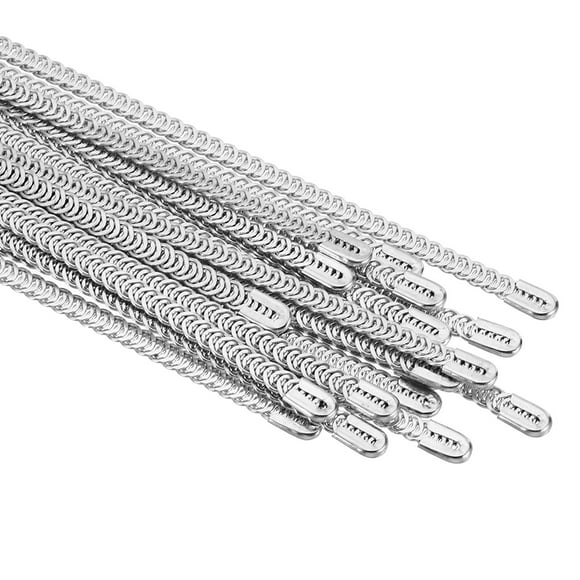 Uxcell Varilla de Acero en Espiral de 11.8 Pulgadas, Paquete de 20 Varillas de Acero para Corset y Ropa Interior, Plata