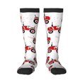 thumbnail image 2 of Picia Women Crew Soft Moisture-wicking Socks Red Wheeled Tractors Pattern Design Cotton Socks, One Size fit All, 2 of 9