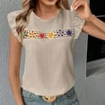 thumbnail image 6 of Bixock Tank Tops for Womens Sleeveless Blouse Hollow Out Spliced Crew Neck Lace Loose Casual Shirts Daily Fashion Top Beach Vacation Summer Clothes, 6 of 6
