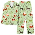 thumbnail image 7 of Censtreet Christmas Womens Pajama Sets 2 Piece Long Sleeve Sleepwear Soft Button Down Pjs Lounge Set, 7 of 7