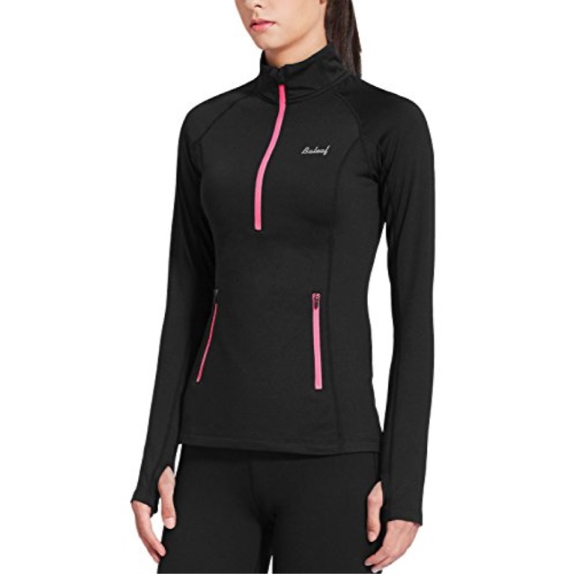 BALEAF Womens Full Zip Athletic Running Jackets Hooded Sport Track Jackets with Thumb Holes