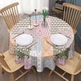 thumbnail image 3 of Pioneer Flower Floral Print Pattern Round Tablecloth 60"x60",Wrinkle Wipeable Table Cloth for Kitchen Dining Room Picnic Patio Party, 3 of 6