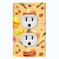 thumbnail image 1 of Metal Light Switch Plate Cover Macaroon Fruit Croissant French Desserts CAK014, 1 of 13