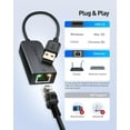 thumbnail image 5 of Cable Matters USB to Ethernet Adapter Cable (USB 2.0 to Ethernet / USB to RJ45) Supporting 10 / 100 Mbps Ethernet Network in Black, 5 of 6