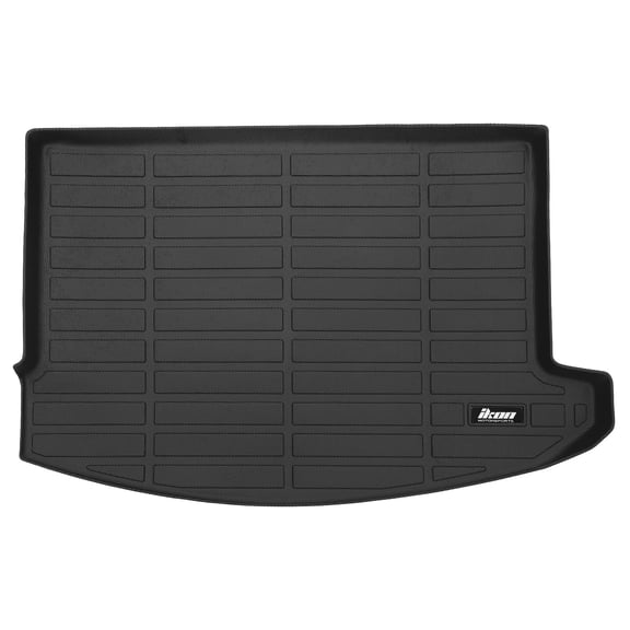Ikon Motorsports TPE All Weather Heavy Duty Waterproof Rear Trunk Tray Cargo Liner Mats For 2017-2024 MINI Cooper Countryman W/O Left-Hand Cargo Net
