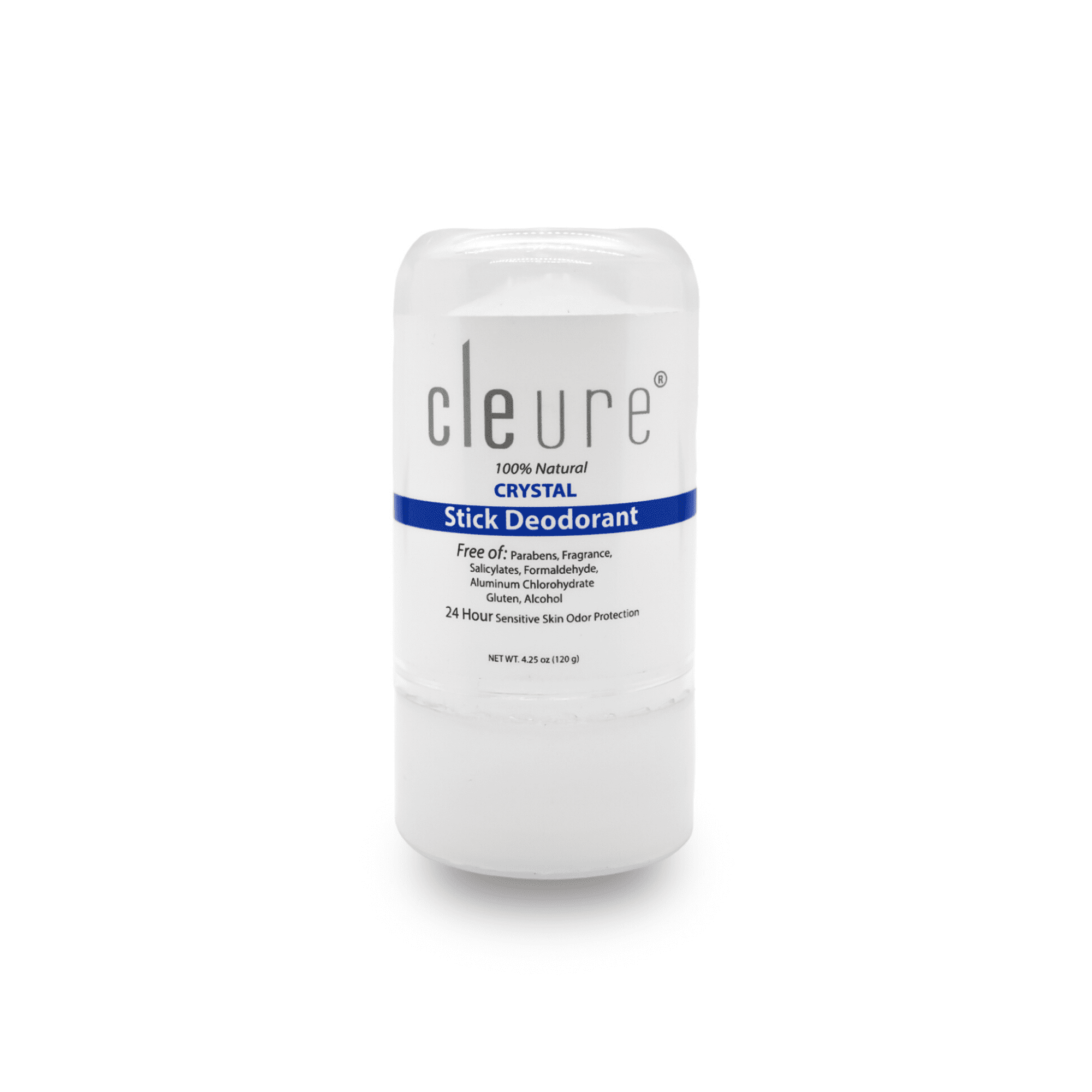 Cleure Hypoallergenic Crystal Stick Deodorant Unscented, Longlasting