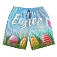 thumbnail image 4 of Bixox Men's Happy Easter printing Casual Classic Fit Short Summer Beach Shorts, 4 of 6