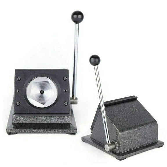 DIY Round Badges Paper Circle Cutter, Round Paper Circle Punch, 25-32MM Hand Metal Circle Cutter ,Beginner-Friendly