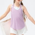 thumbnail image 2 of Timegard Girls Clothes Kids Workout Tank Top Backless Athletic Breathable Loose Running Tee Shirts, 2 of 6