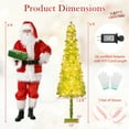 thumbnail image 3 of Gymax 6 FT Whimsical Christmas Tree Pre-Lit Artificial Holiday Tree w/ Bendable Top, 3 of 10