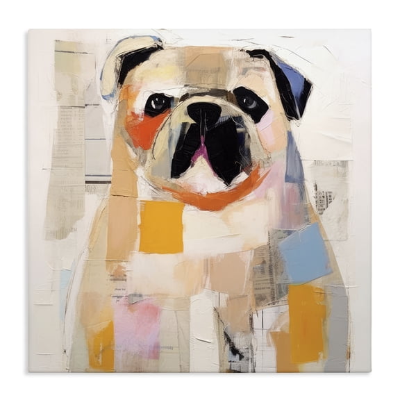 Stupell Industries Eclectic Modern Pug Portrait Canvas Art, 24 x 24, by Irena Orlov