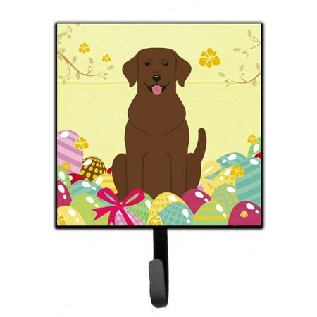 

Carolines Treasures BB6056SH4 Easter Eggs Chocolate Labrador Leash or Key Holder 7Hx4.25W multicolor