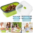 thumbnail image 3 of OUSITAID Lunch Box Silicone Collapsible Food Storage Container BPA-Free Portable Lunch Bento High Temperature Resistant Food Box for Picnic Camping Outdoor Travel Cycling, 3 of 9