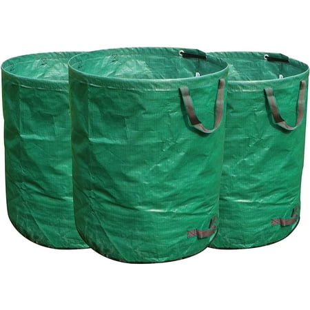 GARTOL 3 Pack 72 Gallon Garden Waste Bags, Reusable Leaves Bags for Patio, Yard, Trash Can
