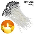 thumbnail image 5 of 100Pcs Candle Wicks Cotton Core Pre Waxeds With Sustainers For Candle Makings, 5 of 10