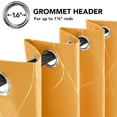 thumbnail image 4 of Deconovo Orange Blackout Curtains Silver Wave Foil Print Pattern Room Darkening Drapes 52Wx 63L inch Set of 2 Panels Orange Flame, 4 of 7