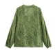 thumbnail image 4 of HH TRAF Camisa informal ajustada con estampado verde para mujer 2024, blusas holgadas de manga larga con escote en V y botonadura sencilla a la moda para mujer, 4 of 5