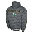 thumbnail image 3 of Men's  Gray Notre Dame Fighting Irish Quilted Full-Zip Hooded Jacket, 3 of 3