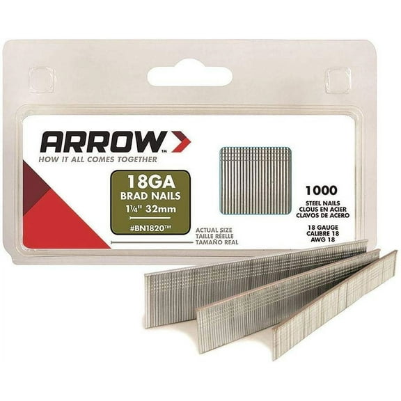 Arrow Collated Nails 1-1/4-Inch 18-Gauge Brad Nails