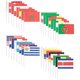 thumbnail image 4 of BRIGHTFUFU 32 Uds. Bandera nacional pequeña de mano en palo banderas de países del mundo internacional pancartas para decoración de fiesta de Bar, 4 of 7