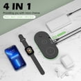 thumbnail image 3 of Minthouz Wireless Charger, 4 in 1 Qi-Certified Wireless Charging Pad with USB-A Output for iPhone, iWatch SE/S7/6/5/4/3/2, Airpods Pro/2, Samsung Galaxy Series, 3 of 10