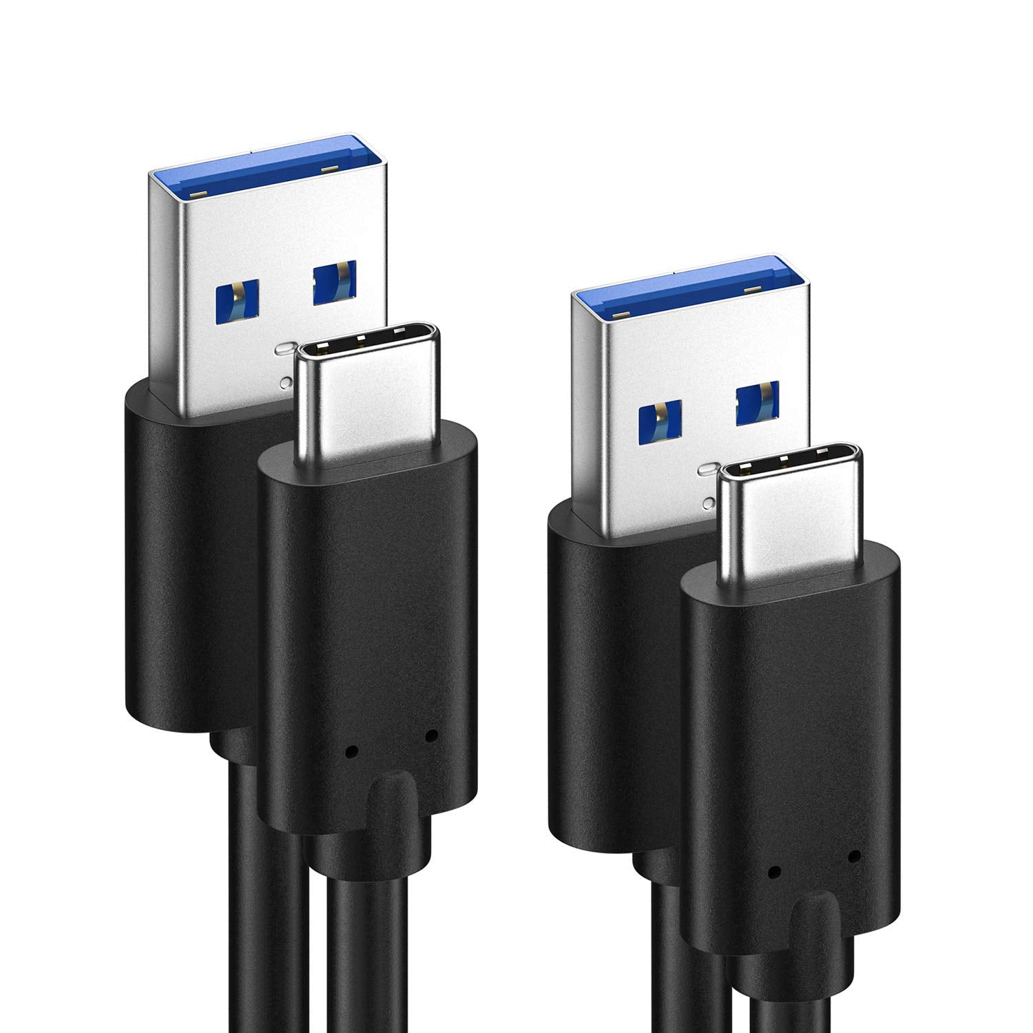 USB Type C Cable 6 Feet, 2-Pack USB C to USB 3.0 Cable Fast Charge & Sync Compatible with Samsung Galaxy A10e - Black