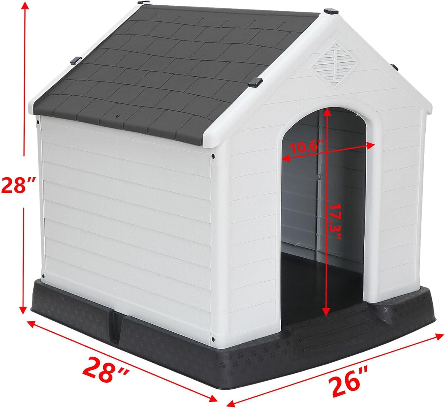 4 Colors Dog House Detachable Roof Designed for Medium or Small Sized Pets Yard