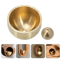 EXHUMKY Copper Shopkeeper Bell Set of 2 with Golden Finish, Chime for Home and Shop Decoration