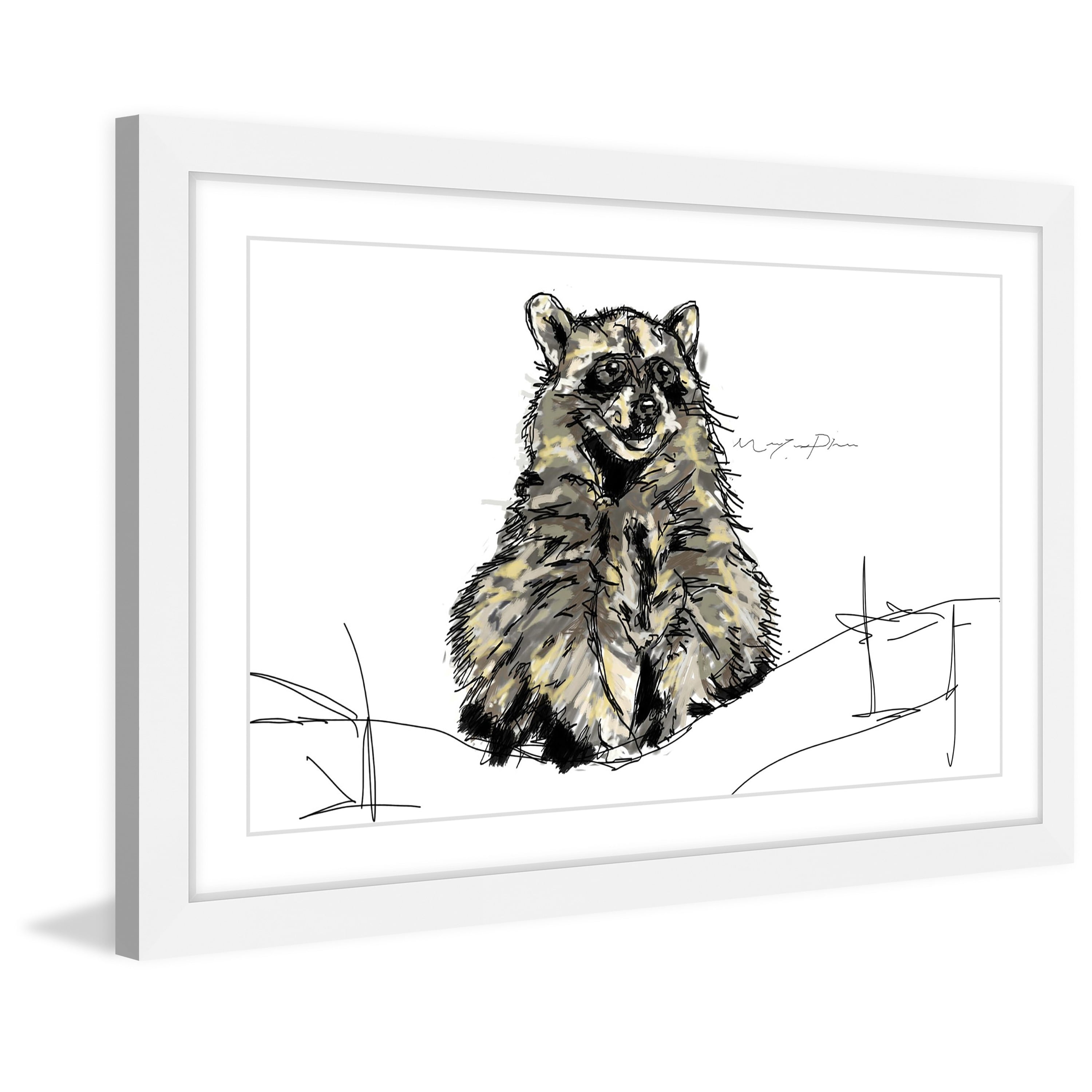 Marmont Hill "Raton" By Marie-Eve Pharand Framed Painting Art Print, 36.0" x 1.5"