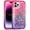 Hot Pink+Purple, variant on For Apple iPhone 15/Pro/15 Pro Max/Plus Shockproof Glitter Liquid Defender Case