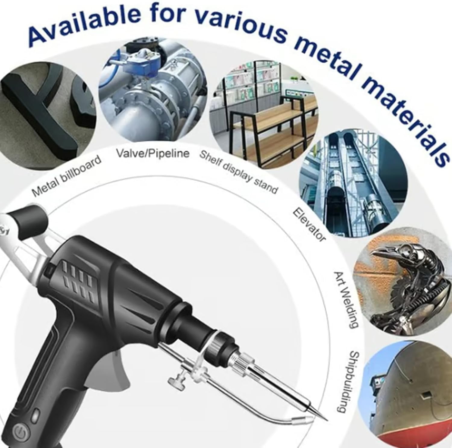 Internally Heated Industrial Welding Tools, Multi-Function Soldering Iron Soldering Gun Set, Automatic Corded Solder Iron Internal Heat, Manual Soldering Gun for Industrial Home DIY (Black)