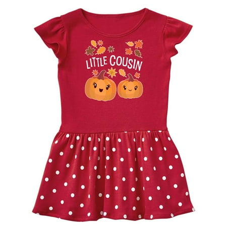 

Inktastic Little Cousin Pumpkins with Fall Leaves Gift Baby Girl Dress
