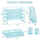 thumbnail image 3 of Organizador de escritorio Marbrasse de 4 niveles con archivador y cajón azul, 3 of 7